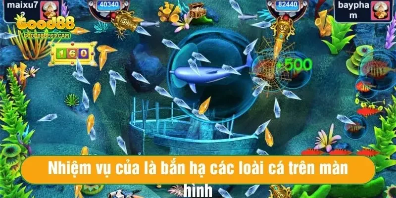 Bắn Cá Đổi Thưởng Thẻ Cào – Tham Gia Săn Cá Vui, Trúng Lớn 3 Nhiệm vụ của là bắn hạ các mục tiêu trên màn hình